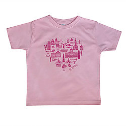 Sidetrack Sidetrack Boston Icon Heart Short Tee Shirt