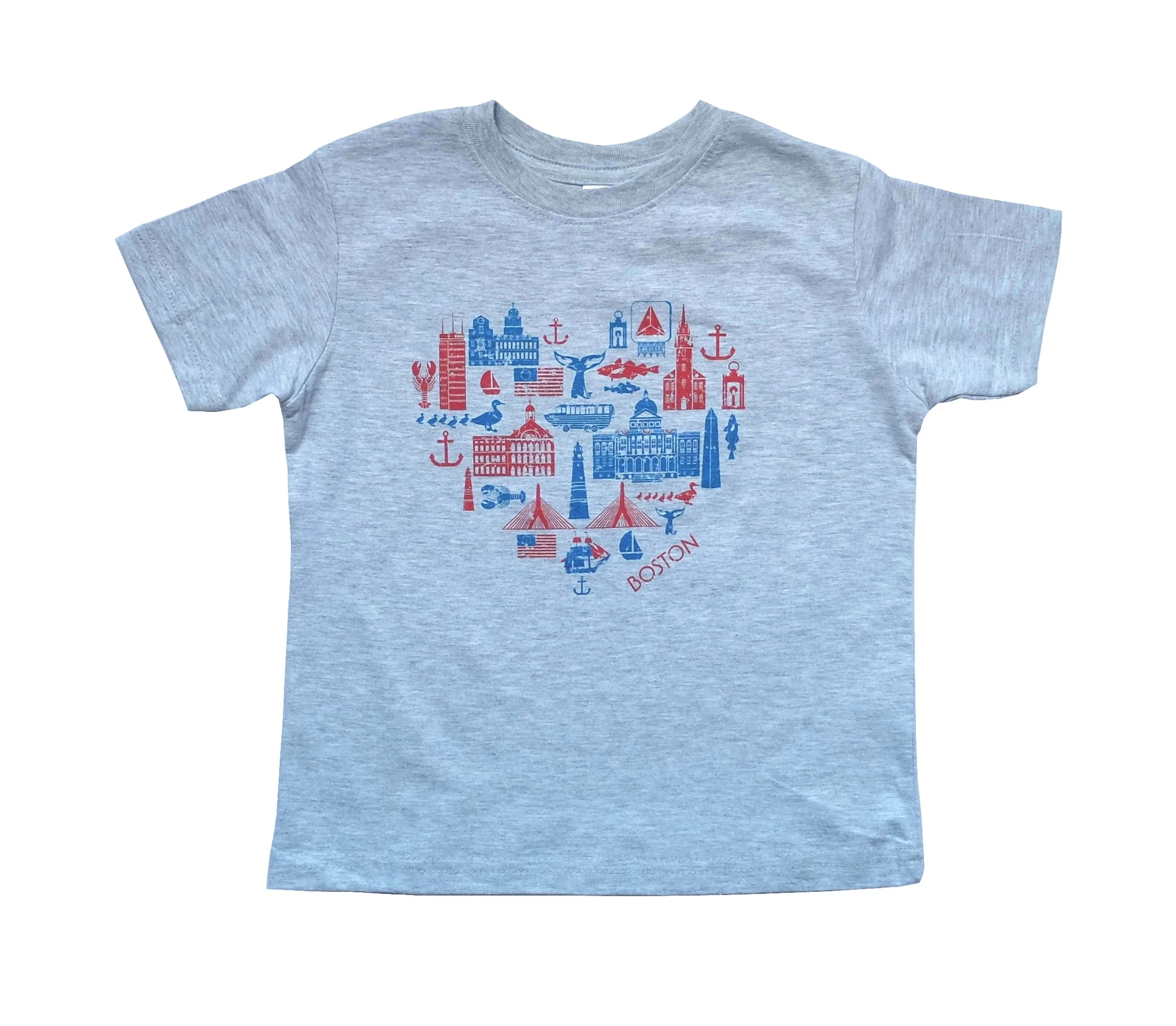 Sidetrack Sidetrack Boston Icon Heart Short Tee Shirt