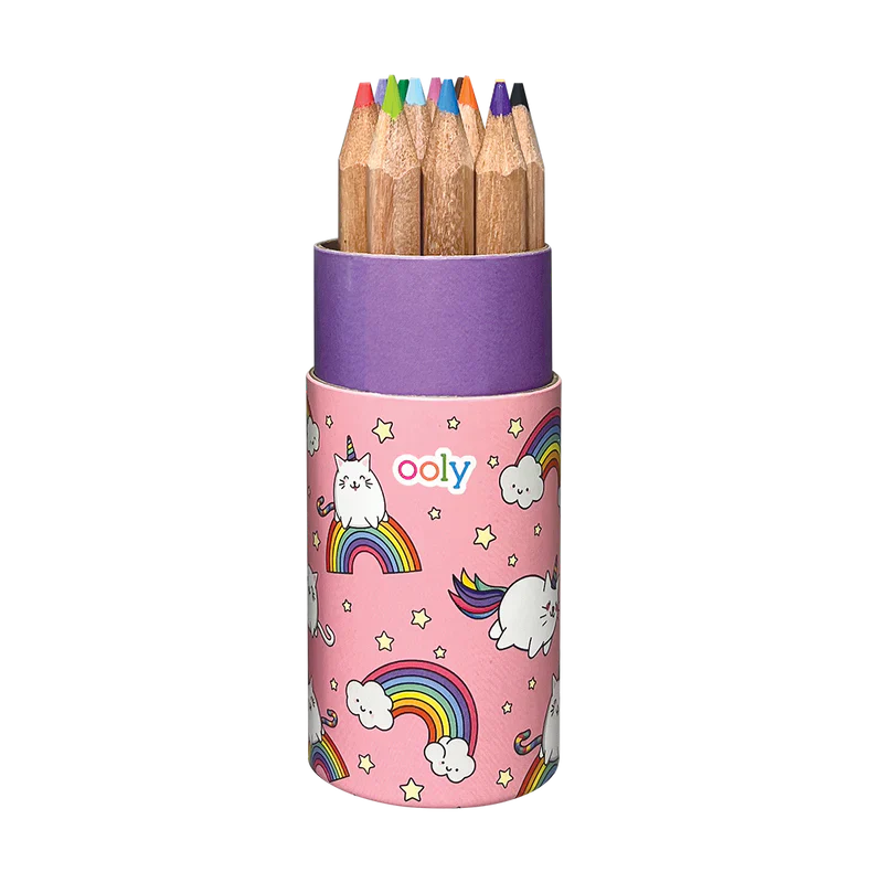 ooly Ooly Draw 'n' Doodle Mini Colored Pencils + Sharpener - Set of 12