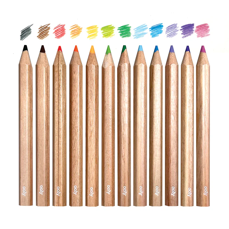 ooly Ooly Draw 'n' Doodle Mini Colored Pencils + Sharpener - Set of 12