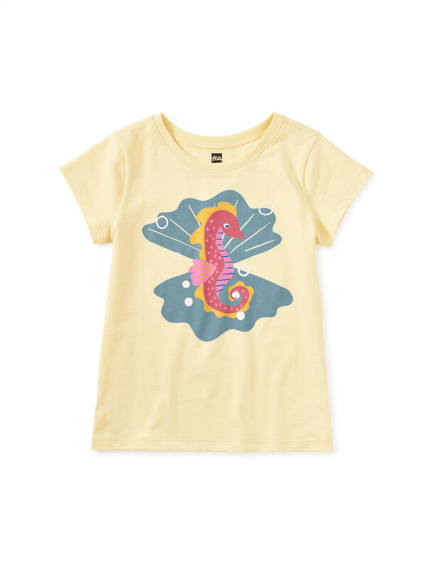 Tea Collection Tea Seahorse & Pearls Graphic Tee