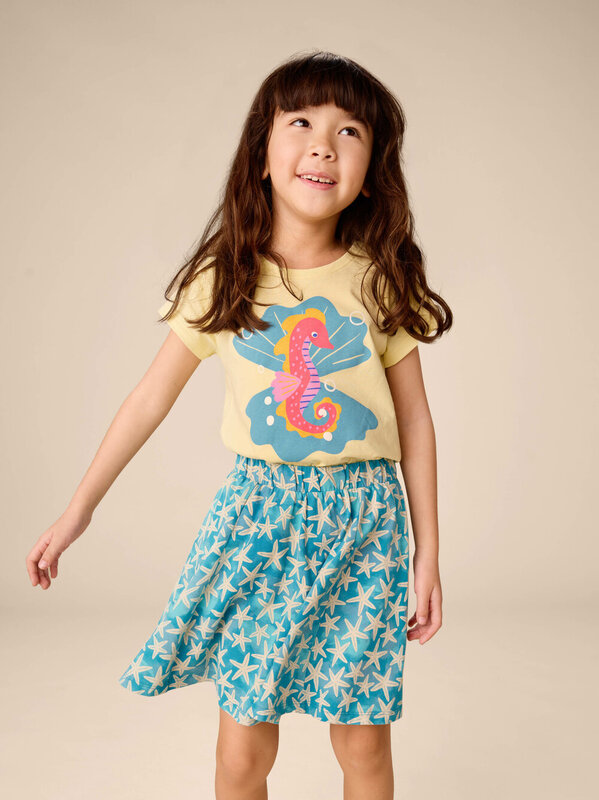 Tea Collection Tea Seahorse & Pearls Graphic Tee