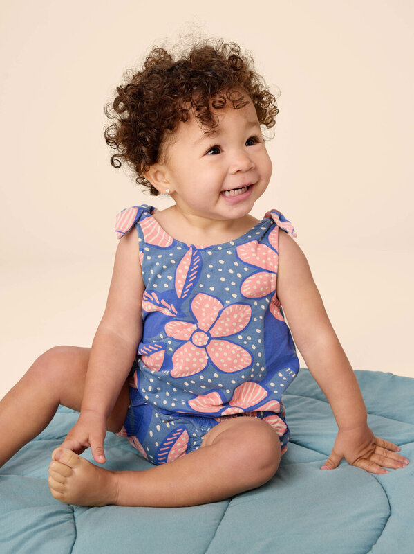 Tea Collection Tea Tie Shoulder Baby Romper