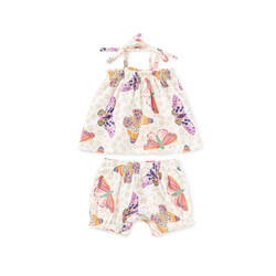 Tea Collection Tea Tie Shoulder Baby Set