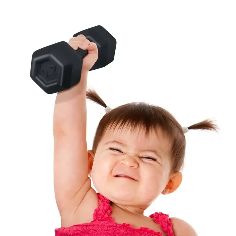 Fred & Friends Buff Baby - Dumbbell Rattle