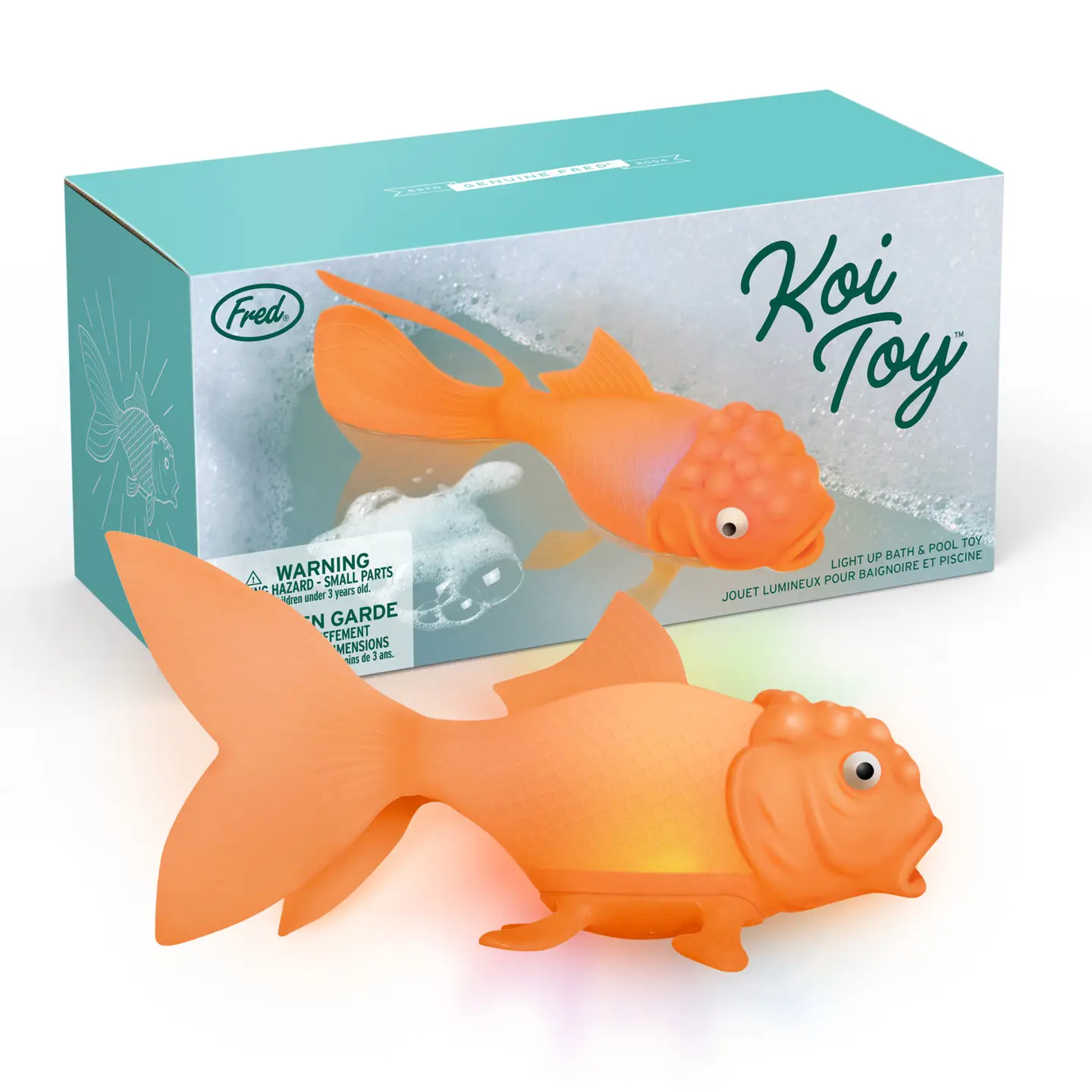 Fred & Friends Koi Toy - Light Up Goldfish Bath & Pool Toy
