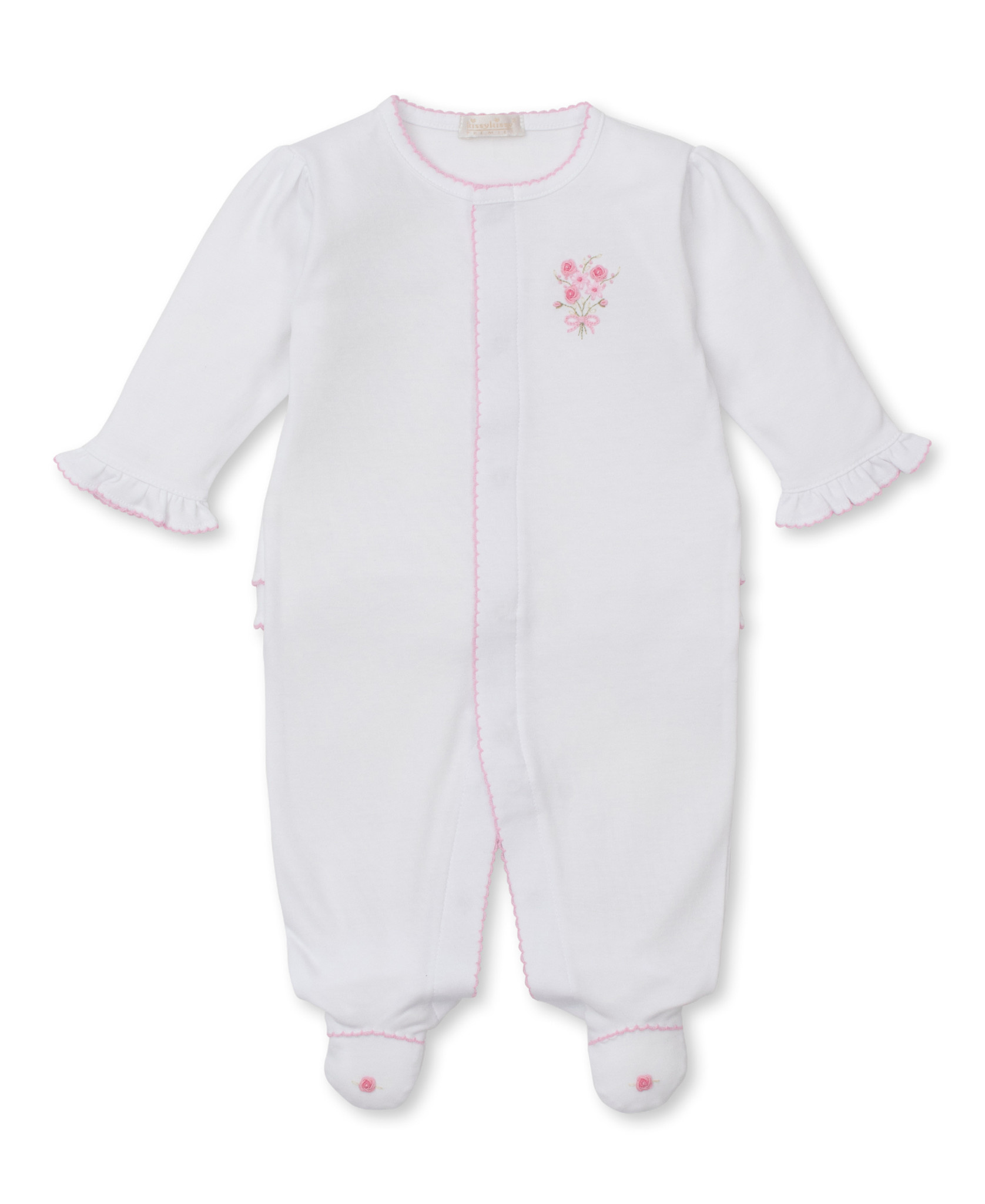 kissy kissy Kissy Kissy Premiere Old English Roses Footie w/Hand Embroidery
