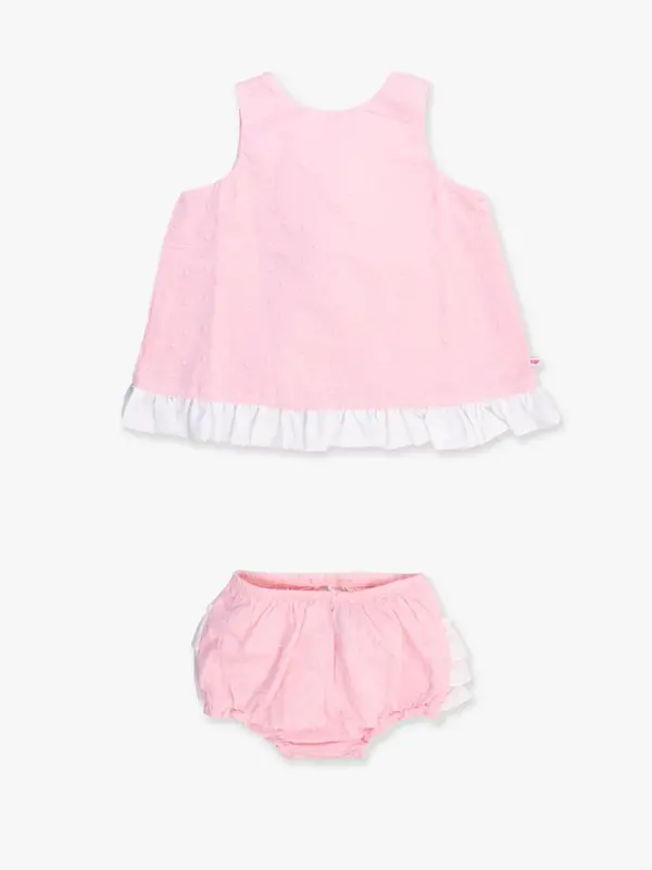 RuffleButts Rufflebutts Swiss Dot Swing Top And Bloomer Set