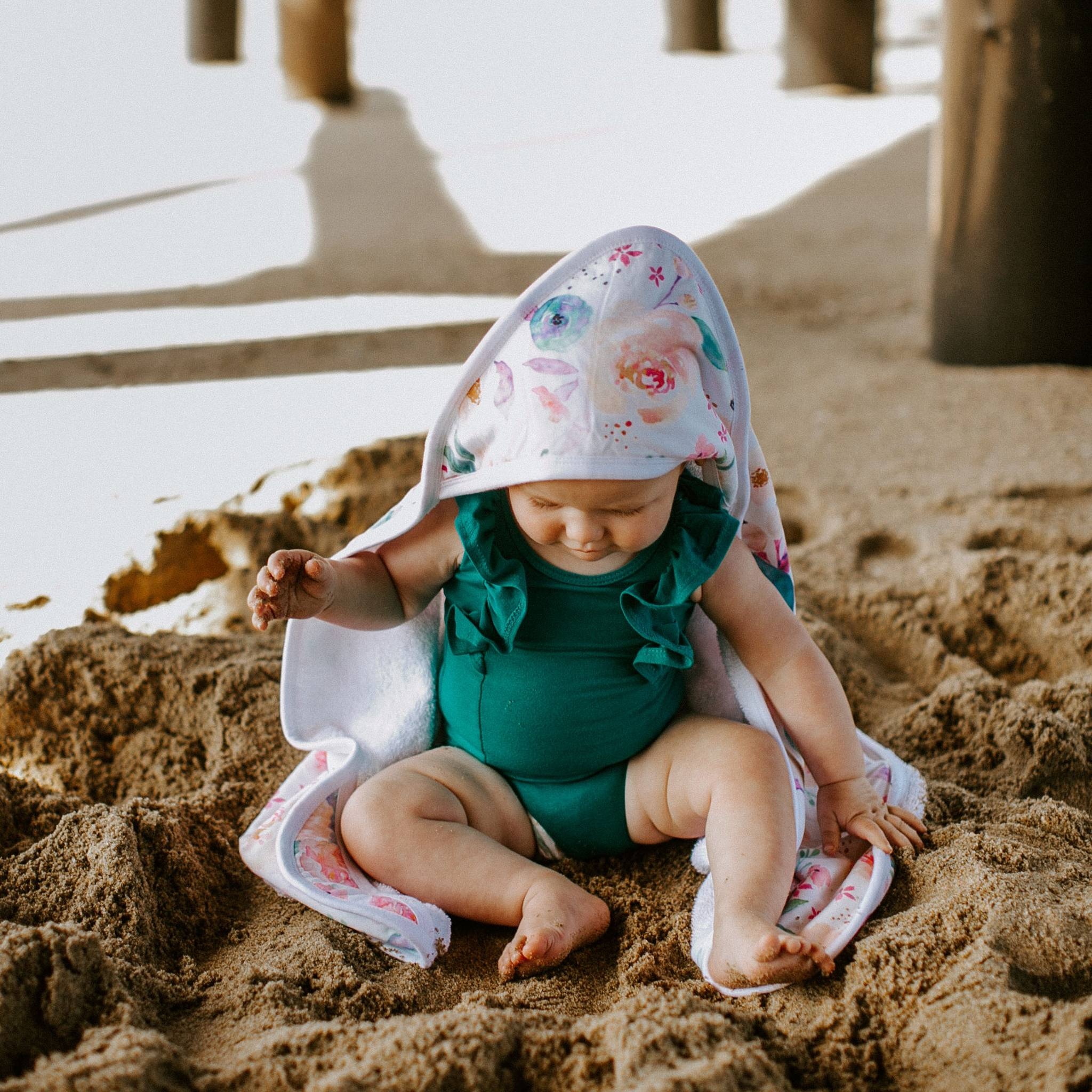 Copper Pearl Copper Pearl Bloom Premium Baby Knit Hooded Towel