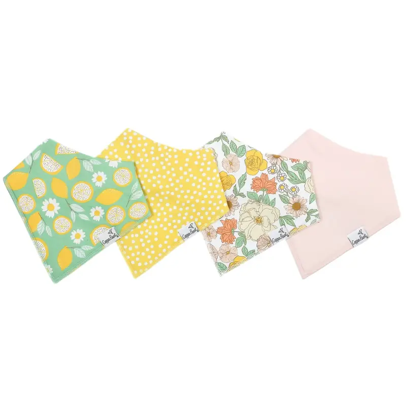 Copper Pearl Copper Pearl Lemon Baby Bandana Bib Set (4-pack)
