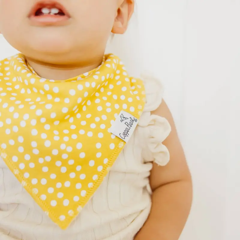 Copper Pearl Copper Pearl Lemon Baby Bandana Bib Set (4-pack)