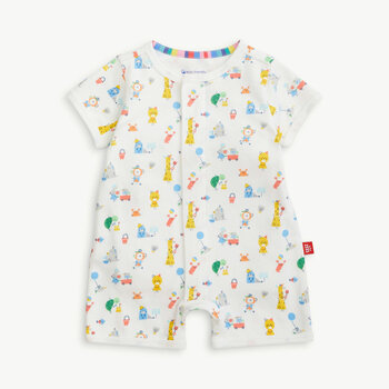 Magnetic Me Magnetic Me Seaside Sand Squad Organic Short Sleeve Romper