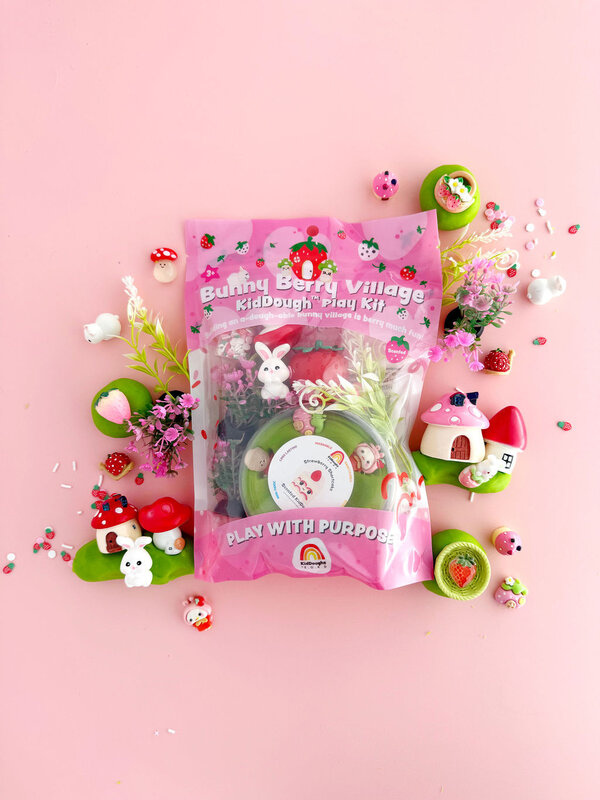 Earth Grown KidDoughs Bunny Berry Village Kiddough Play Kit