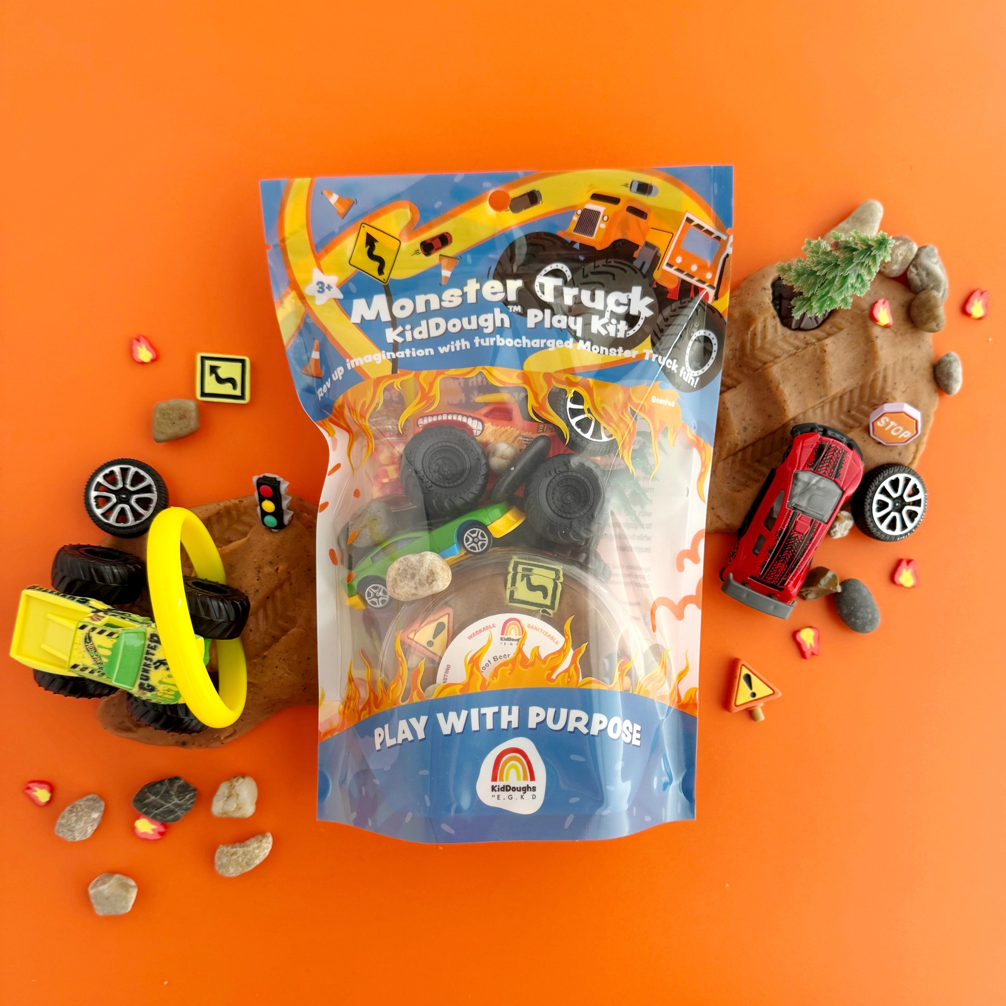 Earth Grown KidDoughs Monster Truck Kiddough Play Kit