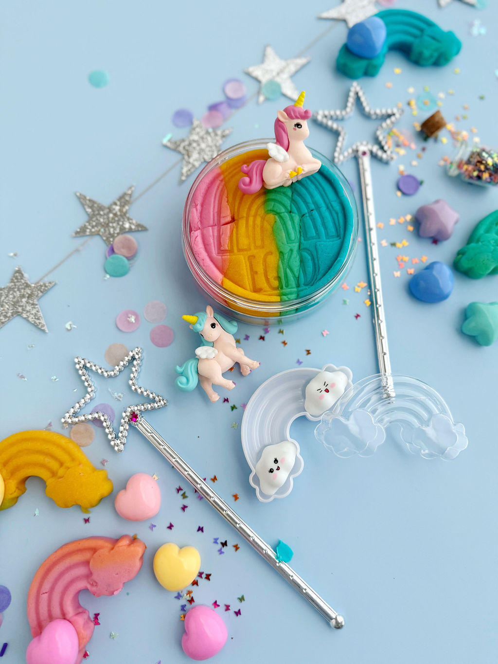 Earth Grown KidDoughs Unicorn (Rainbow Sherbet) Kiddough Play Kit