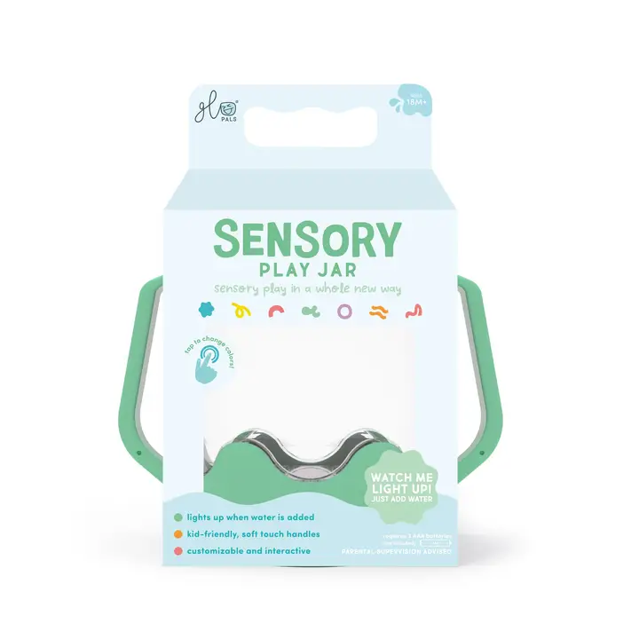 Glo Pals Teal Sensory Play Jar