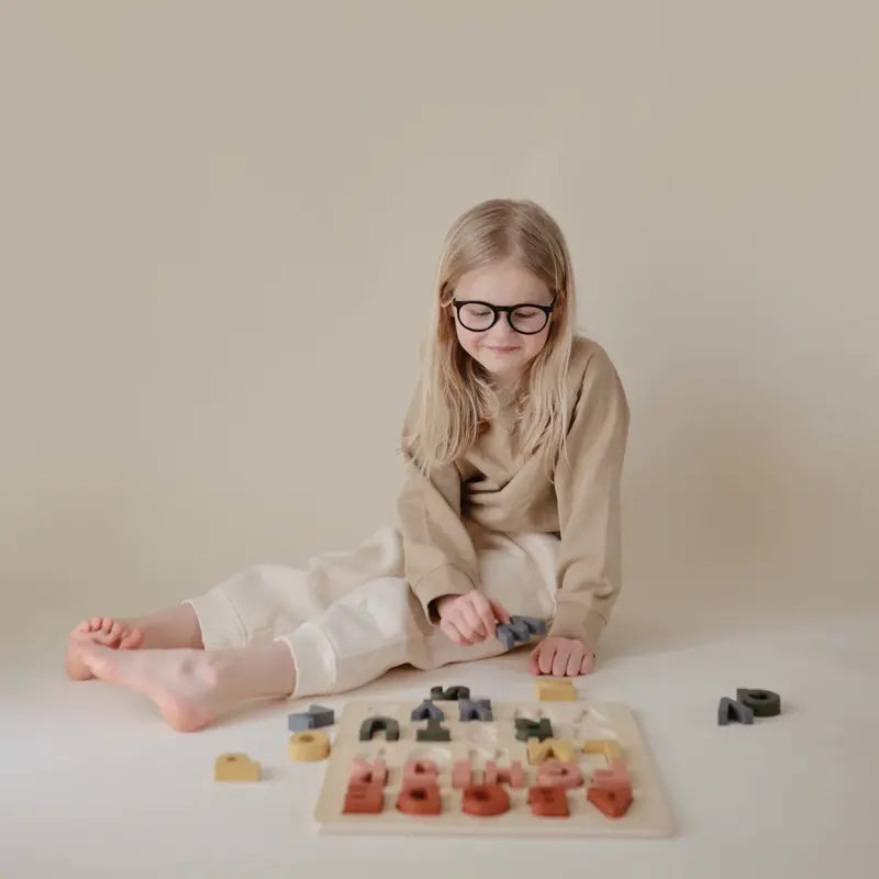 Mushie Wooden Alphabet Puzzle