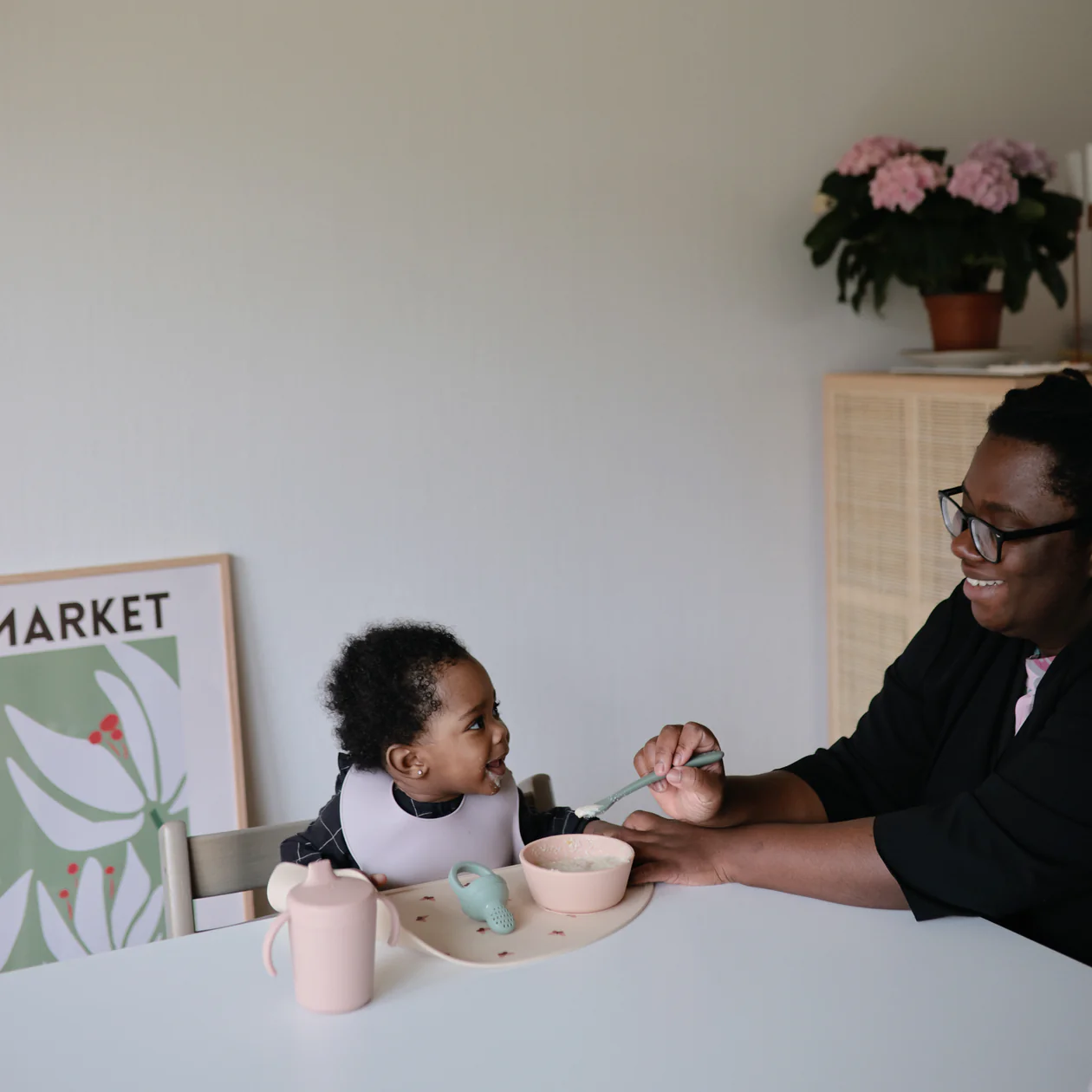 Mushie Mushie Silicone Baby Bib Blush