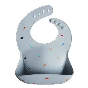 Mushie Mushie Silicone Baby Bib Retro Cars