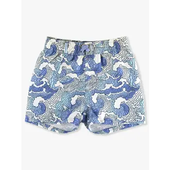 RuffleButts Rufflebutts Ocean Camo Swim Trunks
