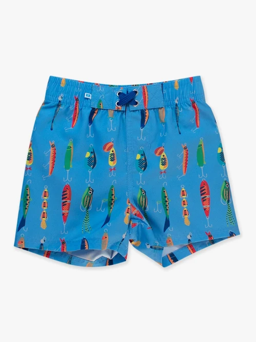 RuffleButts Rufflebutts Gone Fishing Swim Trunks