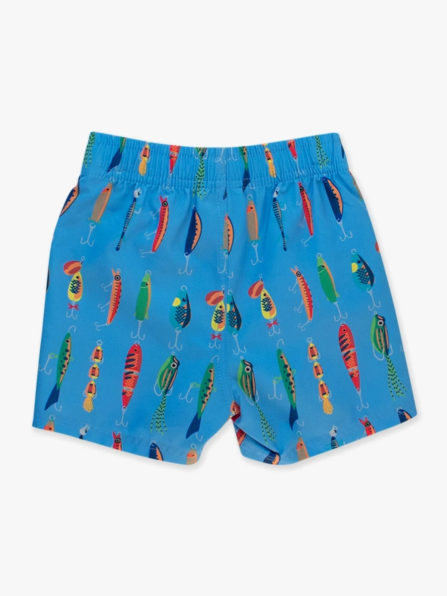 RuffleButts Rufflebutts Gone Fishing Swim Trunks