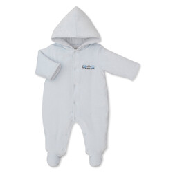 kissy kissy Kissy Kissy Roundabout Railroad Velour Footed Bunting