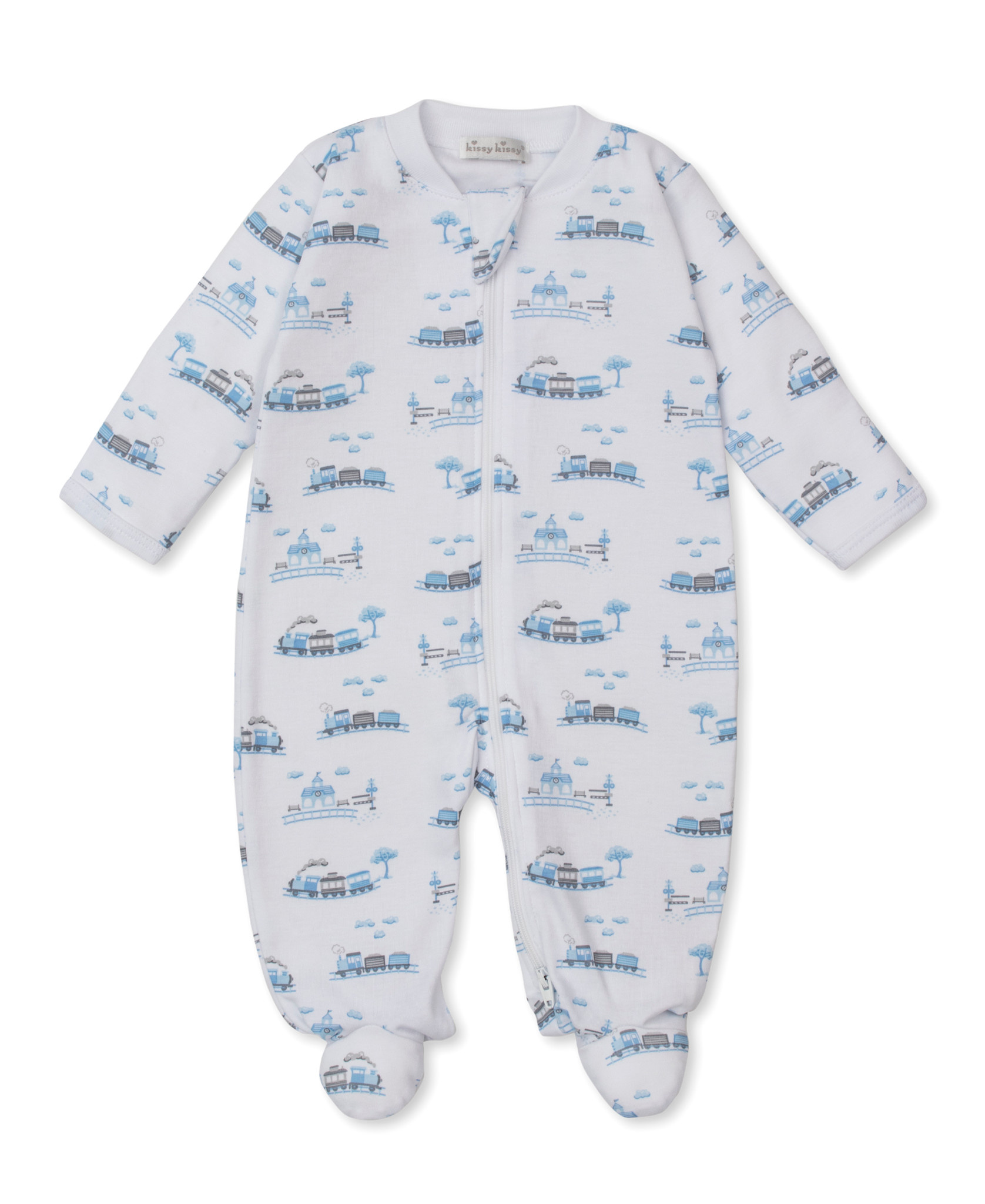 kissy kissy Kissy Kissy Roundabout Railroad Zipper Footie