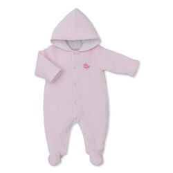 kissy kissy Kissy Kissy Roses and Blooms Velour Footed Bunting