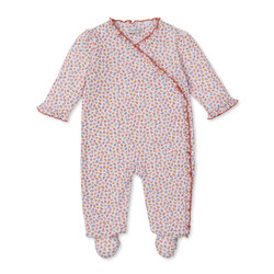 kissy kissy Kissy Kissy Patchwork Pumpkin Floral Footie