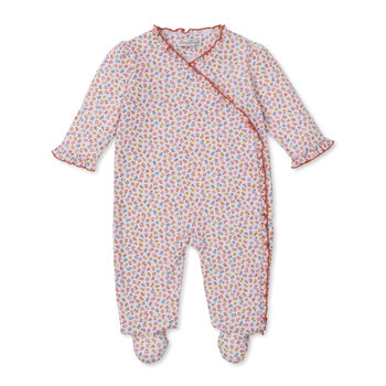 kissy kissy Kissy Kissy Patchwork Pumpkin Floral Footie