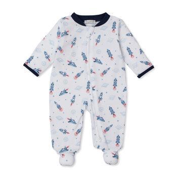 kissy kissy Kissy Kissy PJs Space Voyage Zip Footie