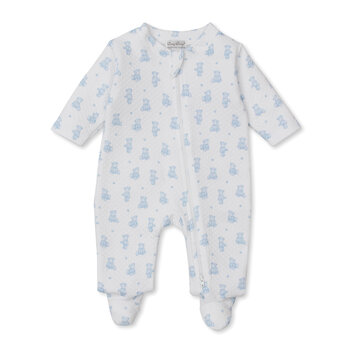 kissy kissy Kissy Kissy Teddy Bear Time Jacquard Zip Footie