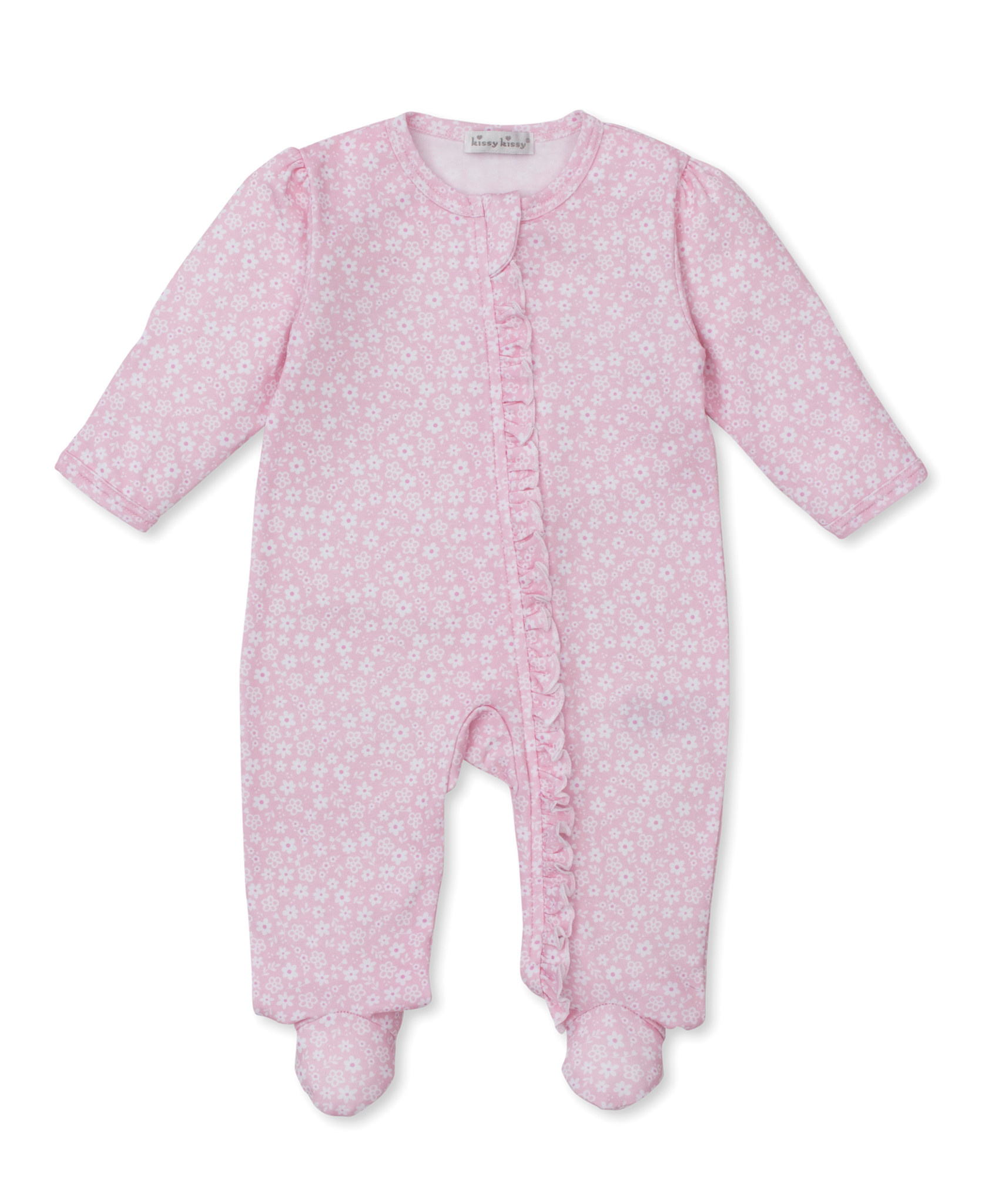 kissy kissy Kissy Kissy Fall in Bloom Zip Footie