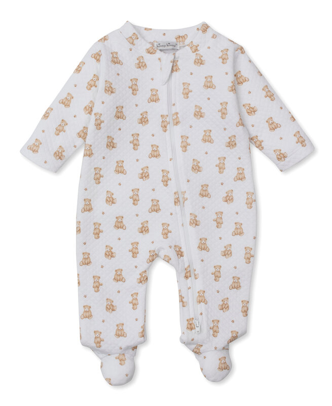 kissy kissy Kissy Kissy Teddy Bear Time Jacquard Zip Footie