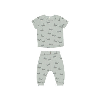 Rylee and Cru Rylee & Cru Whales Tee + Slouch Pant Set