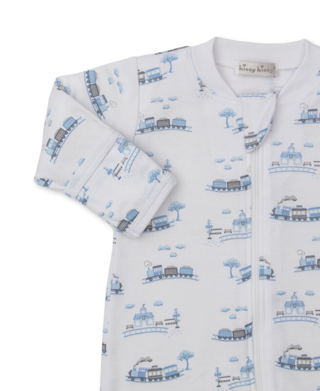 kissy kissy Kissy Kissy Roundabout Railroad Zipper Footie