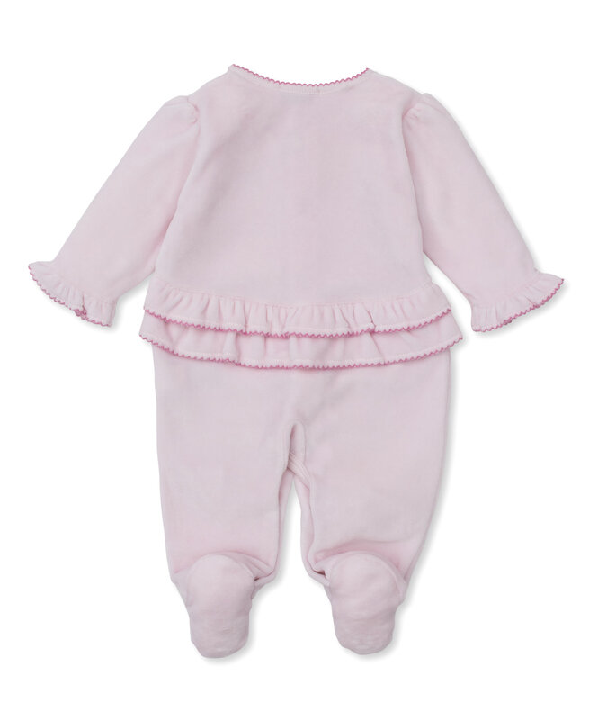 kissy kissy Kissy Kissy Roses and Blooms Velour Footie