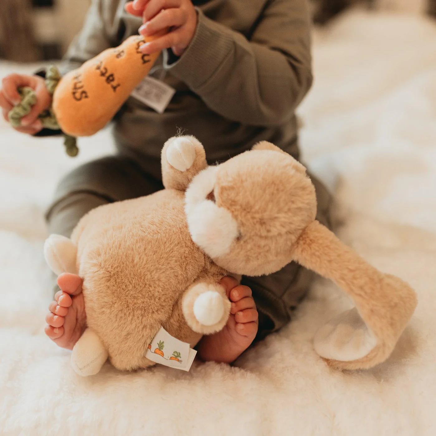 Bunnies by the Bay Bunnies by the Bay Tiny Nibble 8" Bunny- Almond Joy