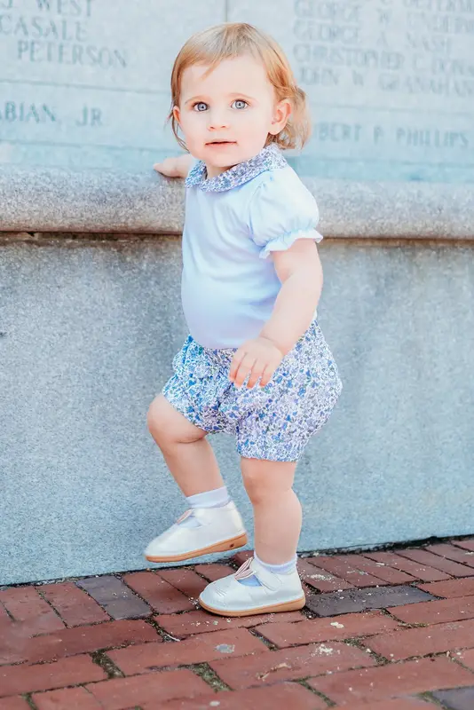 Maddie & Connor Maddie & Connor Olivia Blue Floral Bloomers