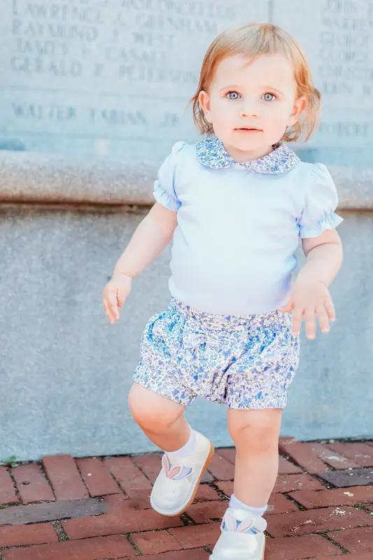 Maddie & Connor Maddie & Connor Olivia Blue Floral Bloomers