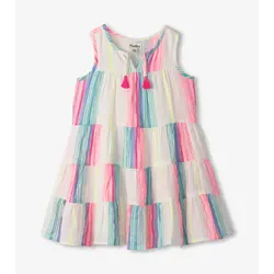 Hatley Hatley Neon Stripes Layered Tiered Dress