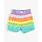 RuffleButts Rufflebutts Island Rainbow Multi-Stripe Swim Trunks