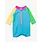RuffleButts Rufflebutts Neon Color Block Long Sleeve One Piece Rash Guard