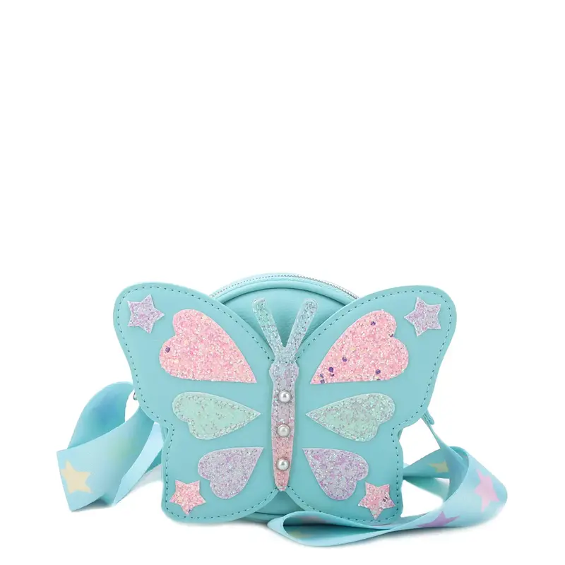 OMG Accessories Blue Butterfly Shaped Crossbody Bag