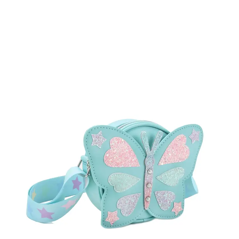 OMG Accessories Blue Butterfly Shaped Crossbody Bag