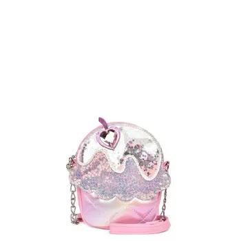 OMG Accessories Sequin Cupcake Crossbody Bag