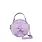 OMG Accessories Tweed Bow Round Crossbody Bag-Purple