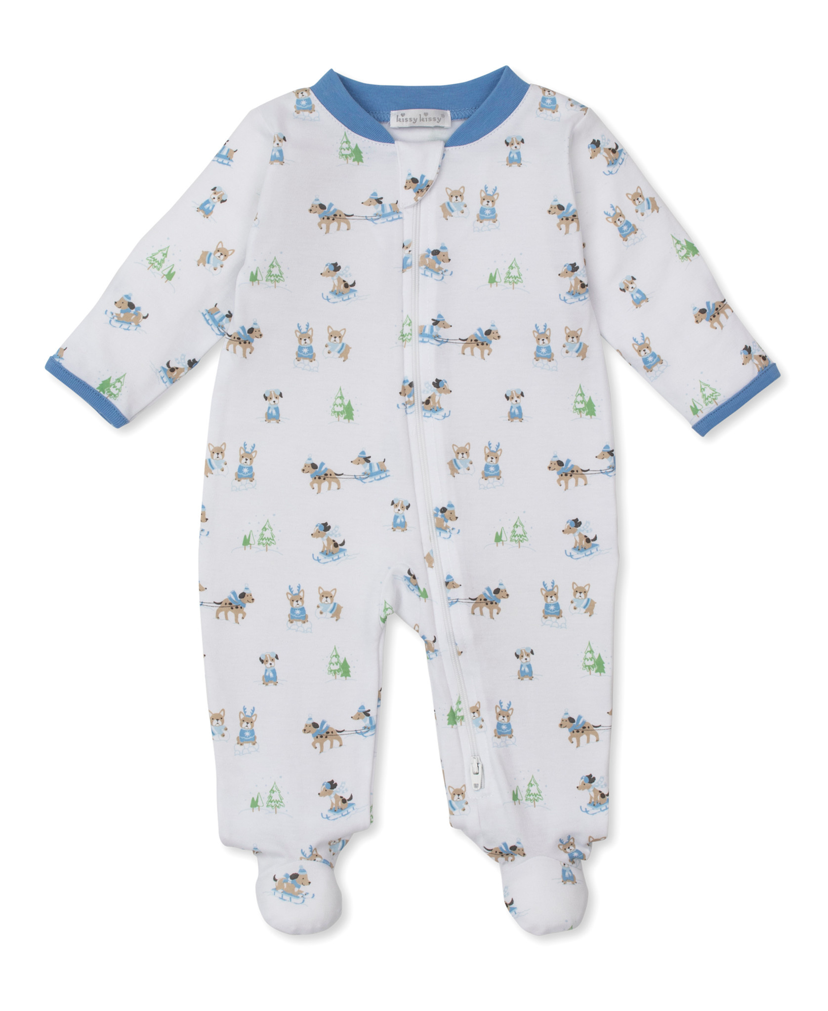 kissy kissy Kissy Kissy Puppy's Sleigh Riding Fun Zip Footie