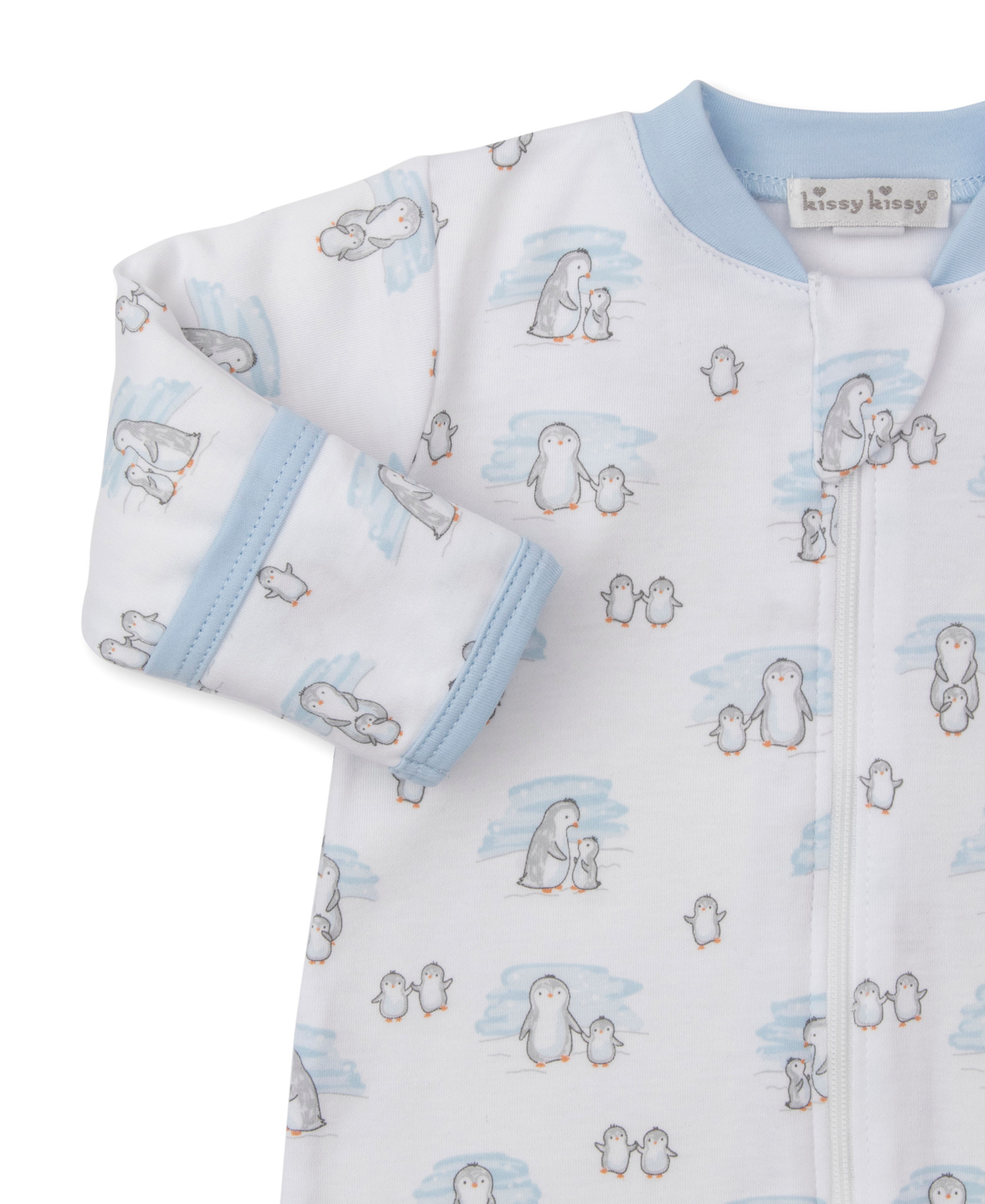 kissy kissy Kissy Kissy Snow Happy Penguins Zip Footie